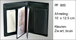 PF  800

Afmeting:
10  x 12.5 cm

Kleuren:
Zwart, bruin
