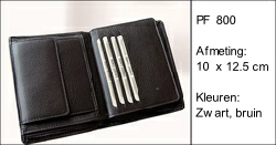 PF  800

Afmeting:
10  x 12.5 cm

Kleuren:
Zwart, bruin